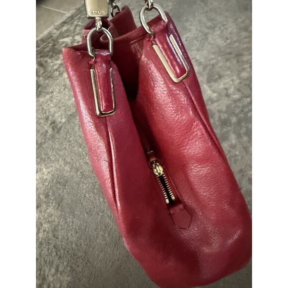 Coach Madison Scarlet Leather Phoebe Shoulder Bag Purse Scarlet Hobo w/ Dustbag - Picture 6 of 16